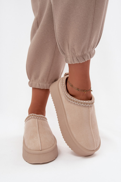 Snehule DámskeHaftem slonovina Pristina Snehule DámskeHaftem slonovina Pristina