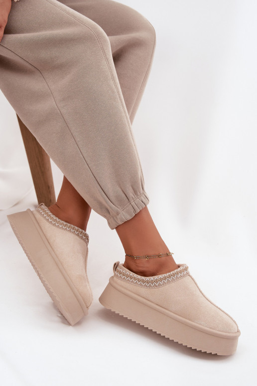 Snehule DámskeHaftem slonovina Pristina Snehule DámskeHaftem slonovina Pristina