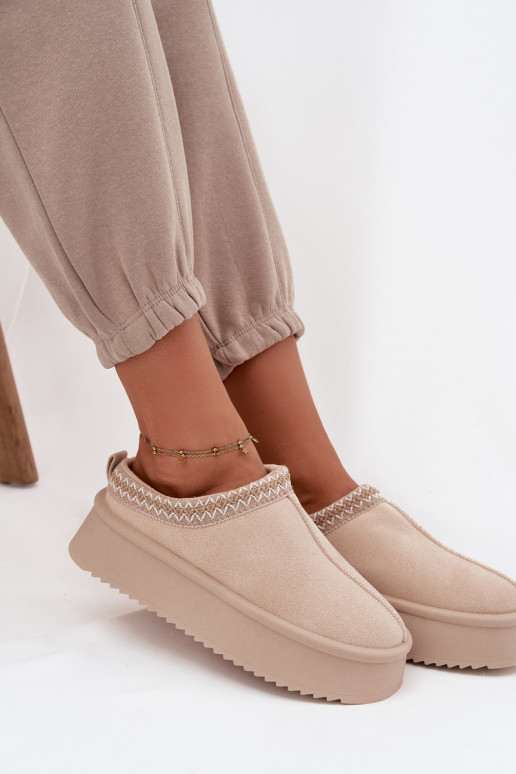 Snehule DámskeHaftem slonovina Pristina Snehule DámskeHaftem slonovina Pristina