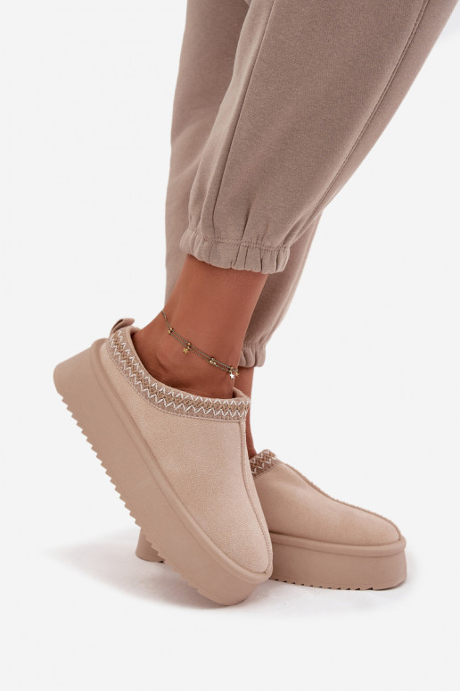 Snehule DámskeHaftem slonovina Pristina Snehule DámskeHaftem slonovina Pristina