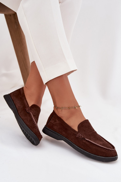 dámske mokasínyz eko semišuu CzekoladoIne Tynara