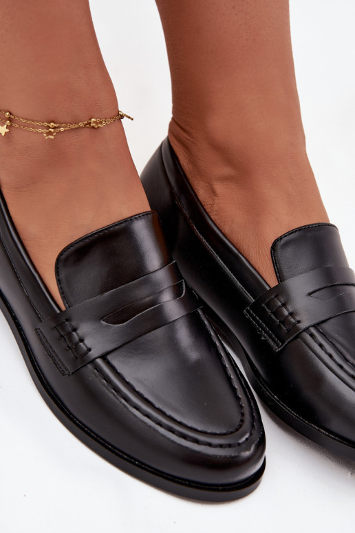 Mokasíny Mokasíny Dámske z eko kože čierna Bessina Mokasíny Mokasíny Dámske z eko kože čierna Bessina