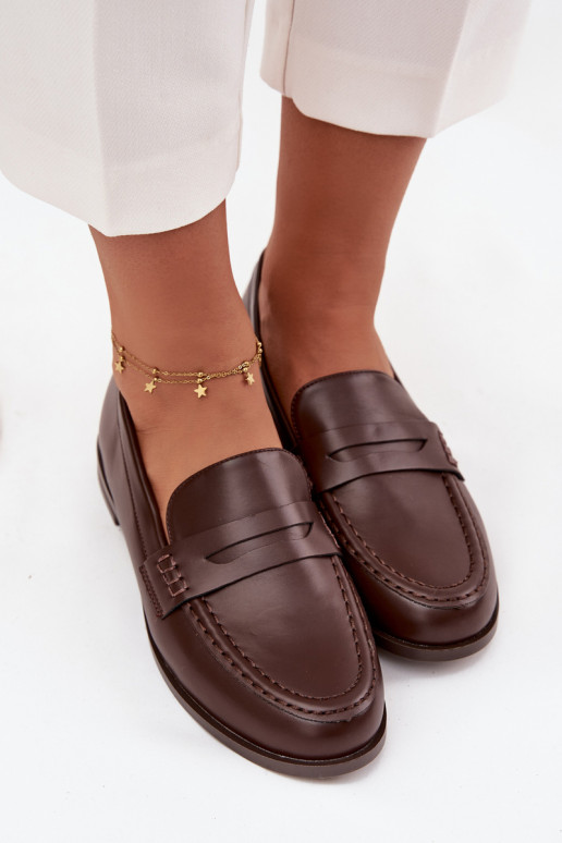 Mokasíny Mokasíny Dámske z eko kože CzekoladoIne Bessina Mokasíny Mokasíny Dámske z eko kože CzekoladoIne Bessina