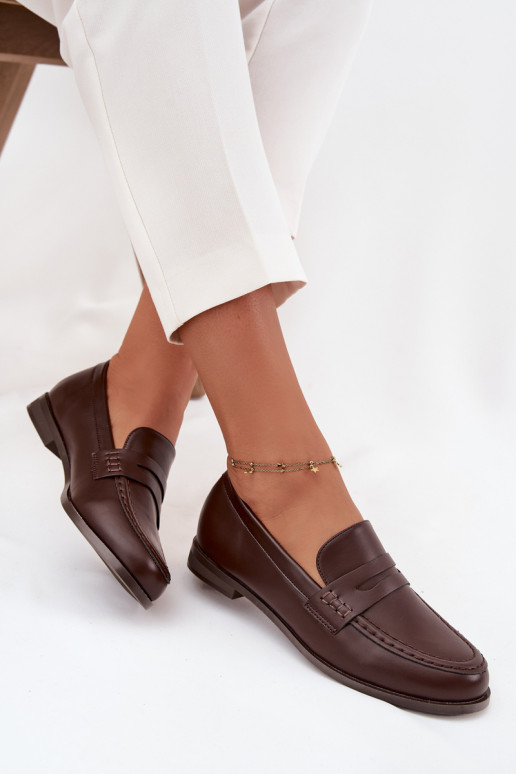 Mokasíny Mokasíny Dámske z eko kože CzekoladoIne Bessina Mokasíny Mokasíny Dámske z eko kože CzekoladoIne Bessina