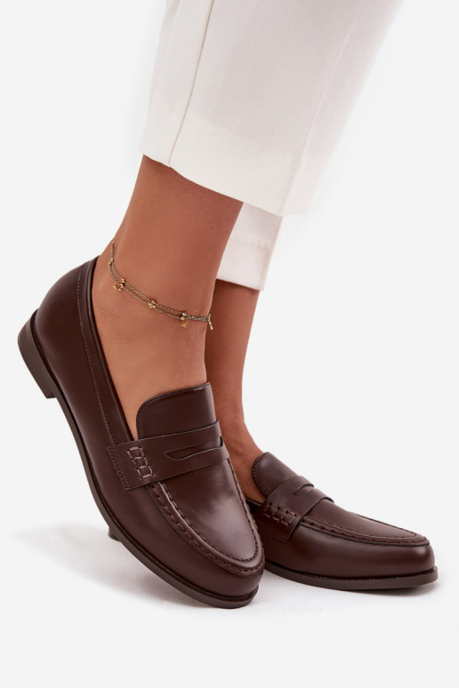 Mokasíny Mokasíny Dámske z eko kože CzekoladoIne Bessina Mokasíny Mokasíny Dámske z eko kože CzekoladoIne Bessina