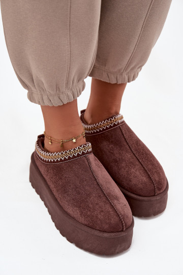 Snehule Dámske S Ornatem Haftem CzekoladoIne Jenira