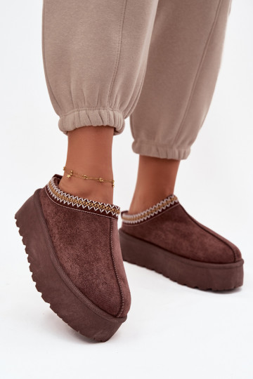 Snehule Dámske S Ornatem Haftem CzekoladoIne Jenira 2