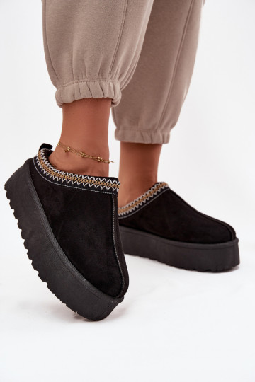 Snehule Dámske S Ornatem Haftem čierna Jenira 2