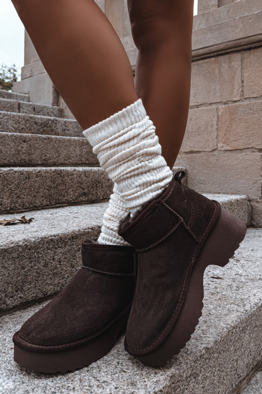 Snehule DámskeZapnutéturalnego zo semišuu zahriať sa s kožušinou vo vnútri CzekoladoIne Milora Snehule DámskeZapnutéturalnego zo semišuu zahriať sa s kožušinou vo vnútri CzekoladoIne Milora