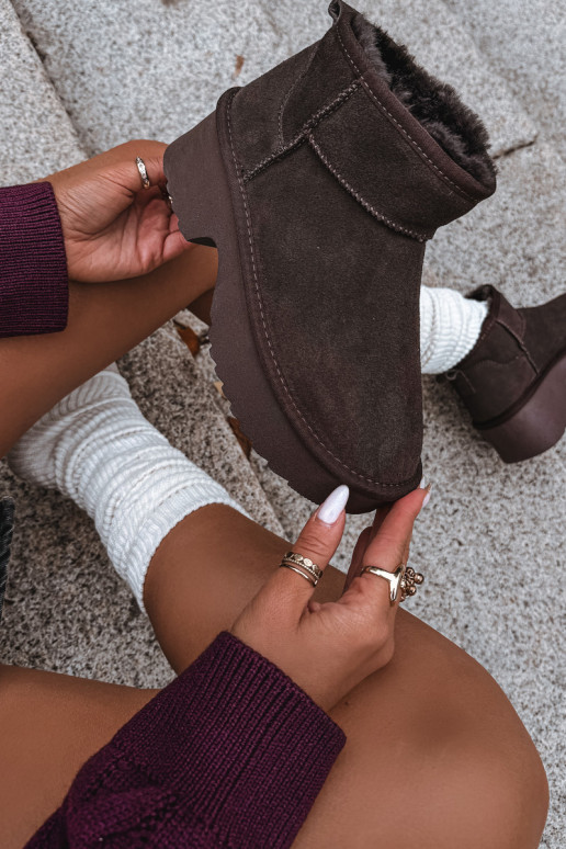 Snehule DámskeZapnutéturalnego zo semišuu zahriať sa s kožušinou vo vnútri CzekoladoIne Milora Snehule DámskeZapnutéturalnego zo semišuu zahriať sa s kožušinou vo vnútri CzekoladoIne Milora