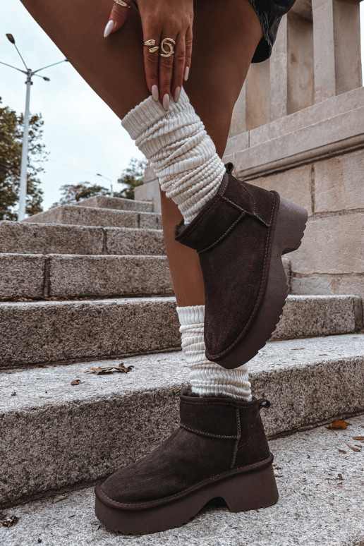 Snehule DámskeZapnutéturalnego zo semišuu zahriať sa s kožušinou vo vnútri CzekoladoIne Milora Snehule DámskeZapnutéturalnego zo semišuu zahriať sa s kožušinou vo vnútri CzekoladoIne Milora