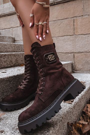 Čižmy INokrery Dámske S Ornatem Element zahriať sa CzekoladoIne Kalindra 2