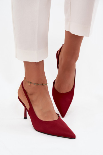 štekleOdkrytymi Piętami bordová Lenira