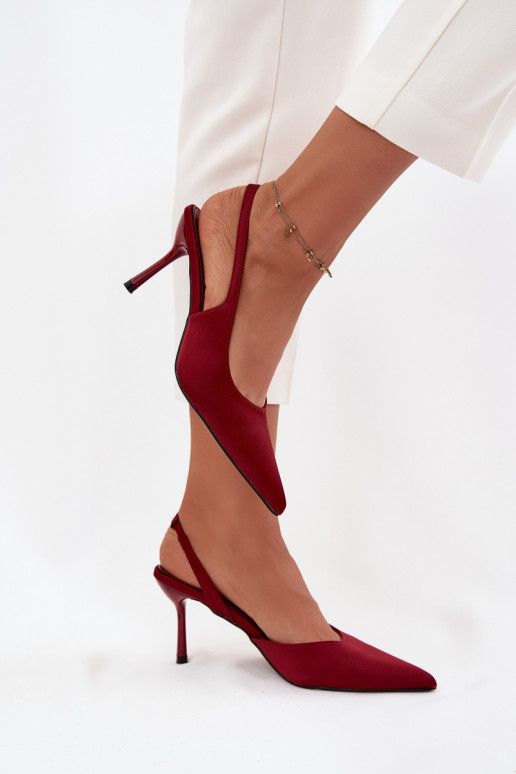 štekleOdkrytymi Piętami bordová Lenira štekleOdkrytymi Piętami bordová Lenira