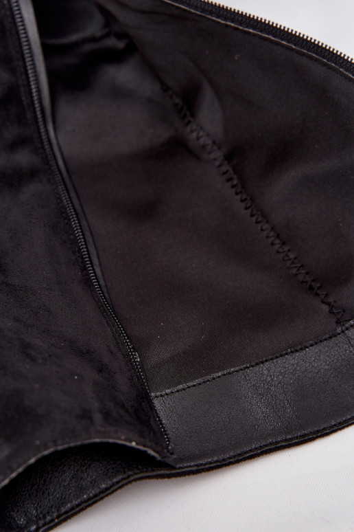 dámske čižmy S nazberaným zvrškom I s prackami čierna Ophelis dámske čižmy S nazberaným zvrškom I s prackami čierna Ophelis