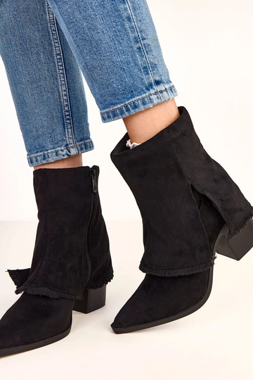 Čierne čižmy na podpätku s... 2