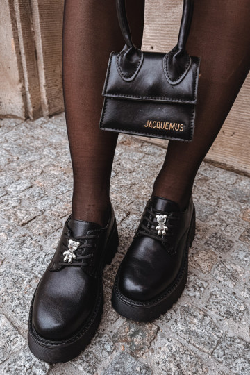 topánky DámskePrzypinką Eko Kožené čierna Laurea 2