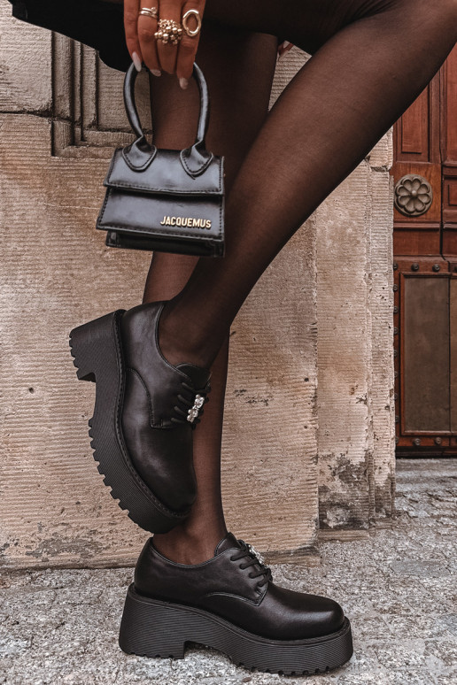 topánky DámskePrzypinką Eko Kožené čierna Laurea topánky DámskePrzypinką Eko Kožené čierna Laurea