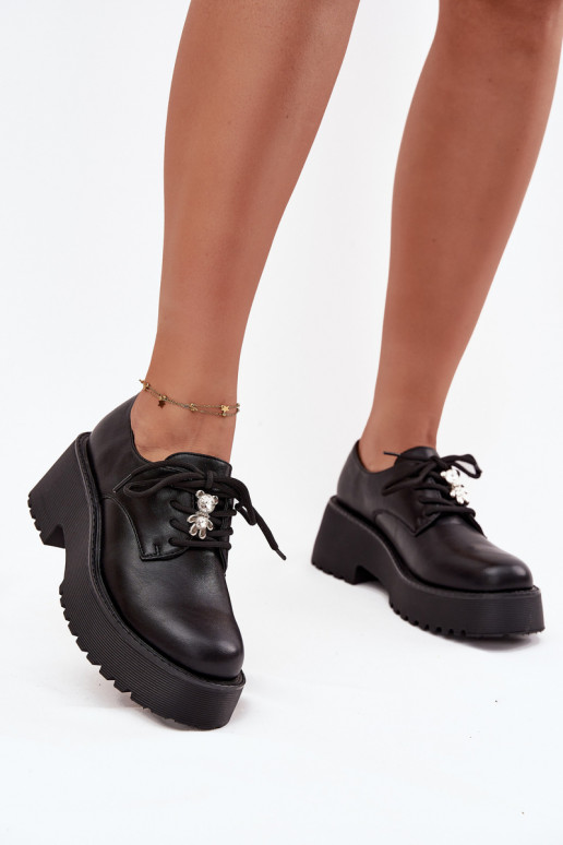 topánky DámskePrzypinką Eko Kožené čierna Laurea topánky DámskePrzypinką Eko Kožené čierna Laurea