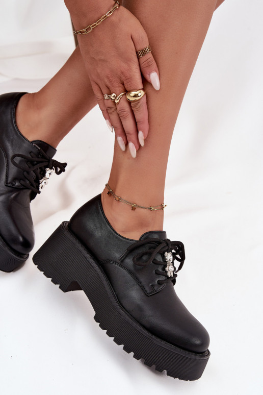 topánky DámskePrzypinką Eko Kožené čierna Laurea topánky DámskePrzypinką Eko Kožené čierna Laurea