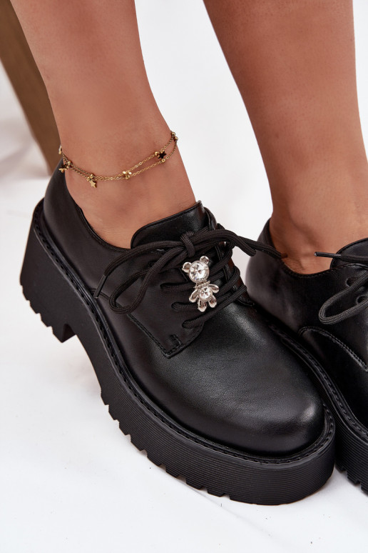 topánky DámskePrzypinką Eko Kožené čierna Laurea topánky DámskePrzypinką Eko Kožené čierna Laurea