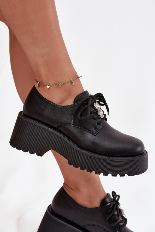 topánky DámskePrzypinką Eko Kožené čierna Laurea topánky DámskePrzypinką Eko Kožené čierna Laurea