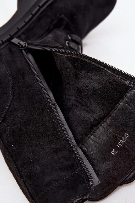 Čižmy INokrery Dámske S Ornatem Element zahriať sa čierna Kalindra