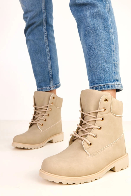 Pieskové pracovné topánky s matným...