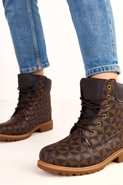 Čierno-hnedé pracovné topánky s... Čierno-hnedé pracovné topánky s...