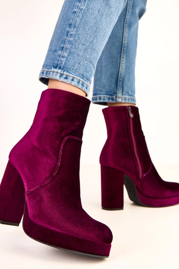 Fialové čižmy na hrubom... 2