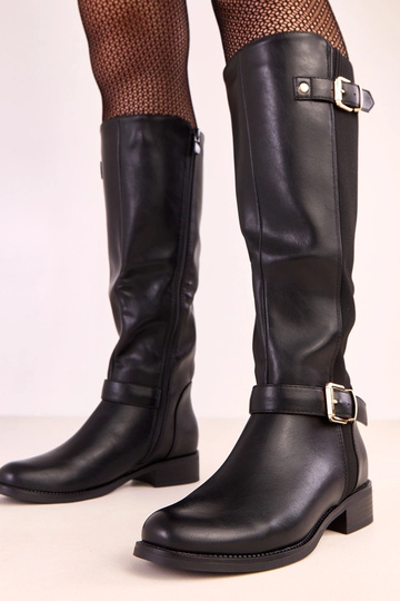 Čierne vysoké čižmy s...