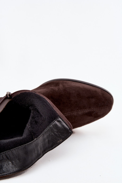 Dámske čižmyZapnutéturalnego zo semišuu Zapnuté Klocku zahriať sa D&A CR52-651 CzekoladoIne Dámske čižmyZapnutéturalnego zo semišuu Zapnuté Klocku zahriať sa D&A CR52-651 CzekoladoIne