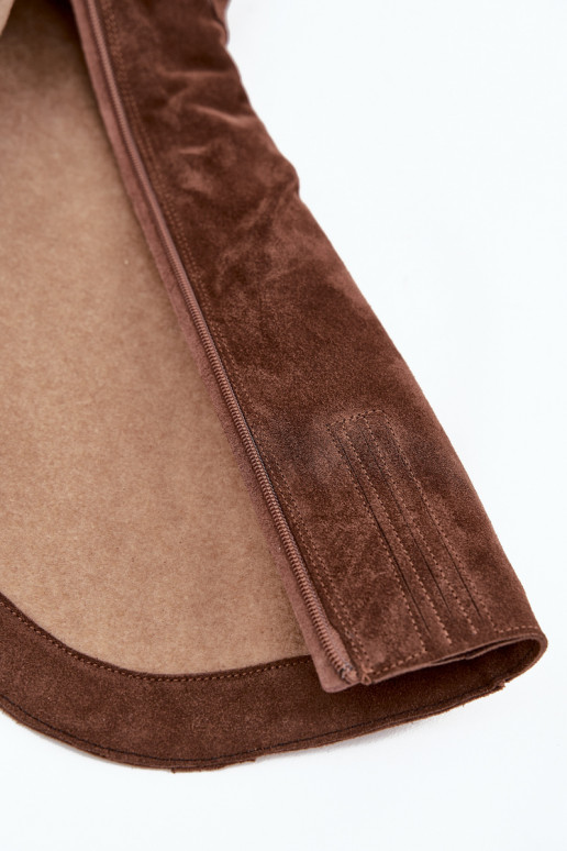 čižmy kovbojský štýlZapnutéturalnego zo semišuu zahriať sa Zazoo 4225 Hnedá farba čižmy kovbojský štýlZapnutéturalnego zo semišuu zahriať sa Zazoo 4225 Hnedá farba