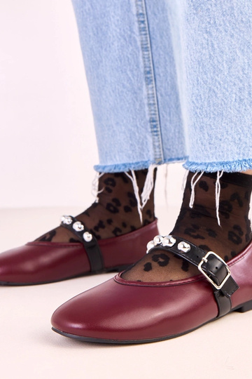 Tmavočervené Faira baleríny... 2