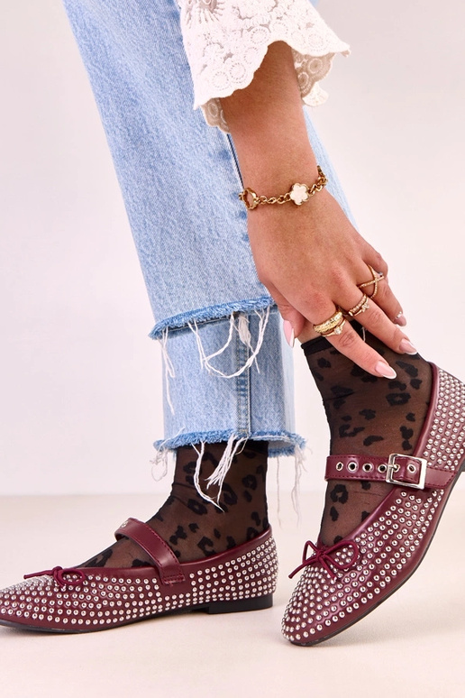 Tmavočervené Mylie baleríny,...