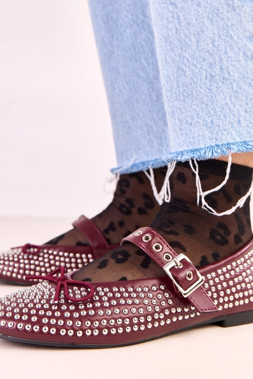 Tmavočervené Mylie baleríny,...