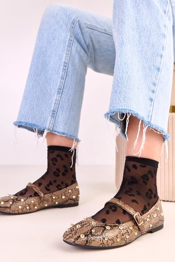 Hnedé Selena baleríny s... 2