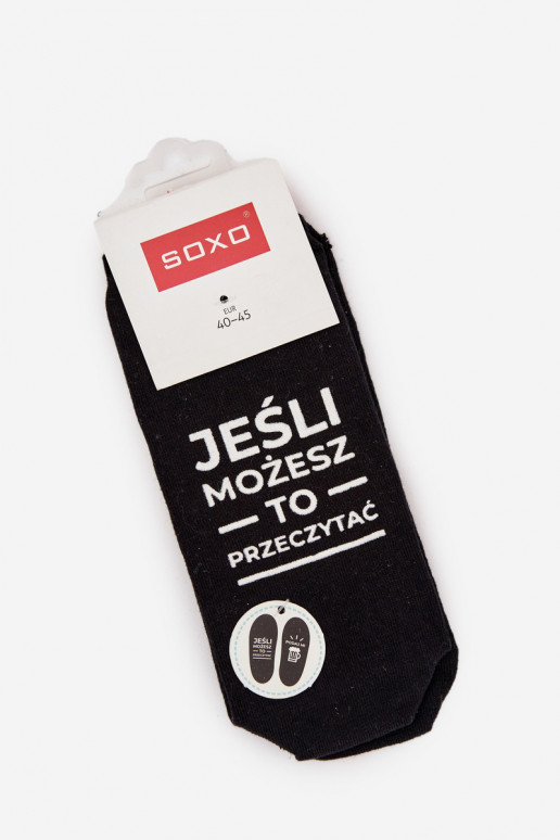 Pánske ponožky s nápisom "Podaj mi pivo" čiernej farby Pánske ponožky s nápisom "Podaj mi pivo" čiernej farby