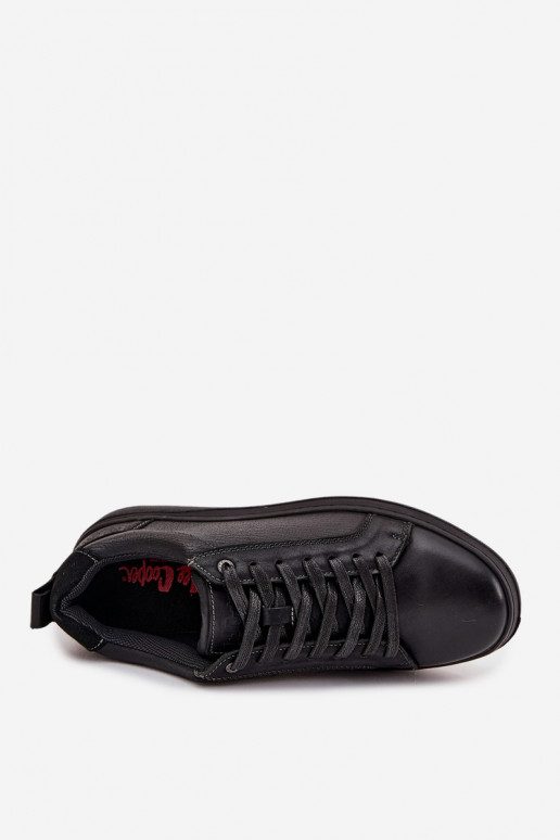 Kožené Tenisky model obuvi pánske Lee Cooper LCJ-25-33-3965 čierna Kožené Tenisky model obuvi pánske Lee Cooper LCJ-25-33-3965 čierna