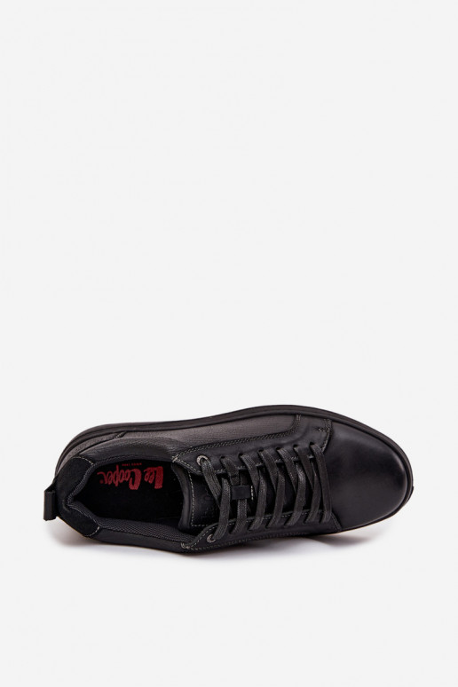 Kožené Tenisky model obuvi pánske Lee Cooper LCJ-25-33-3965 čierna Kožené Tenisky model obuvi pánske Lee Cooper LCJ-25-33-3965 čierna