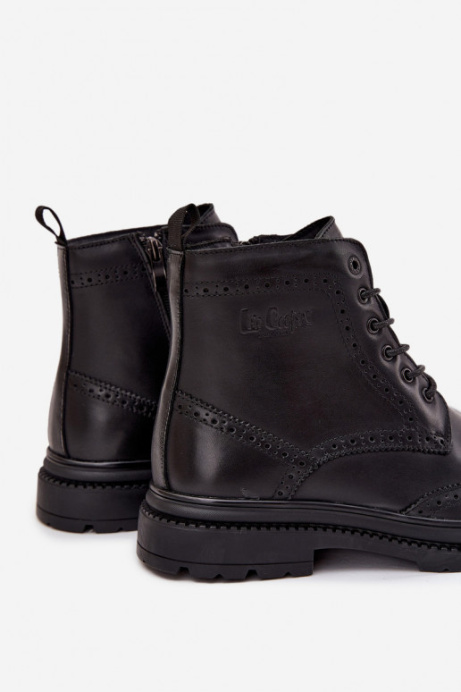 Kožené Čižmy pánske Lee Cooper LCJ-25-33-3961 čierna