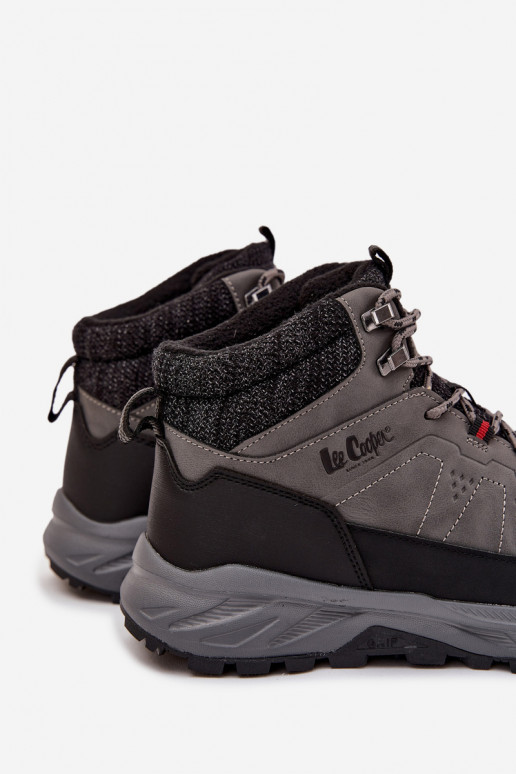 turistické topánky pánske zahriať sa Lee Cooper LCJ-25-01-3722M sivá