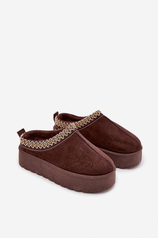 Snehule deti mládežHaftem s platformou CzekoladoIne Jolisse Snehule deti mládežHaftem s platformou CzekoladoIne Jolisse