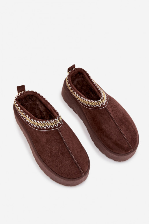 Snehule deti mládežHaftem s platformou CzekoladoIne Jolisse Snehule deti mládežHaftem s platformou CzekoladoIne Jolisse