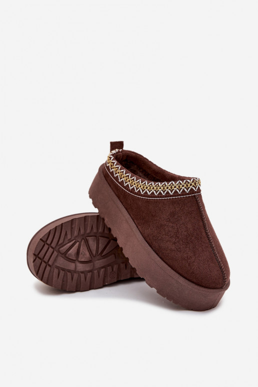 Snehule deti mládežHaftem s platformou CzekoladoIne Jolisse Snehule deti mládežHaftem s platformou CzekoladoIne Jolisse