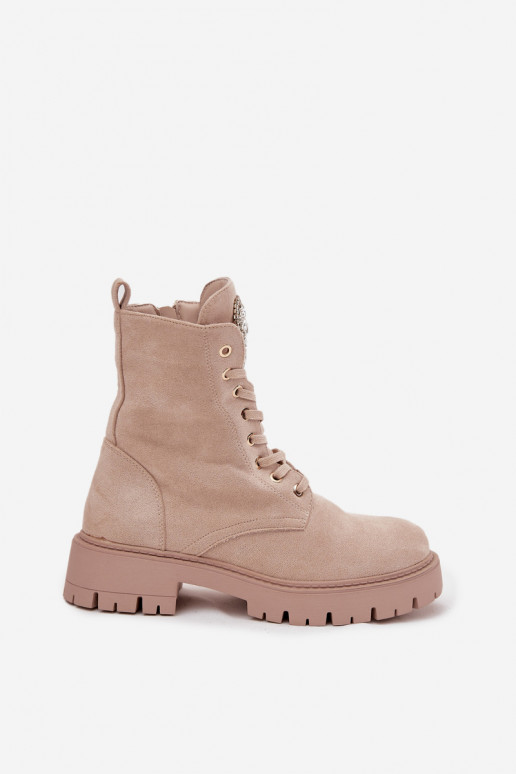 Pracovné členkové topánky Dámske so svietiacimi otvormi Zapnuté Języku slonovina Rosira Pracovné členkové topánky Dámske so svietiacimi otvormi Zapnuté Języku slonovina Rosira