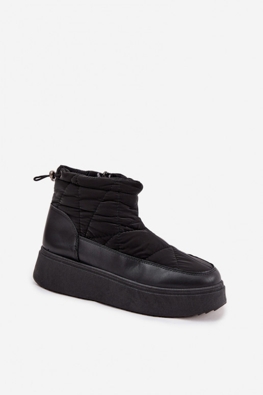 Snehule Dámske s platformou zahriať sa s kožušinou vo vnútri čierna Tahlira Snehule Dámske s platformou zahriať sa s kožušinou vo vnútri čierna Tahlira