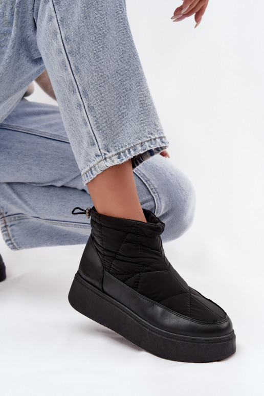 Snehule Dámske s platformou zahriať sa s kožušinou vo vnútri čierna Tahlira Snehule Dámske s platformou zahriať sa s kožušinou vo vnútri čierna Tahlira