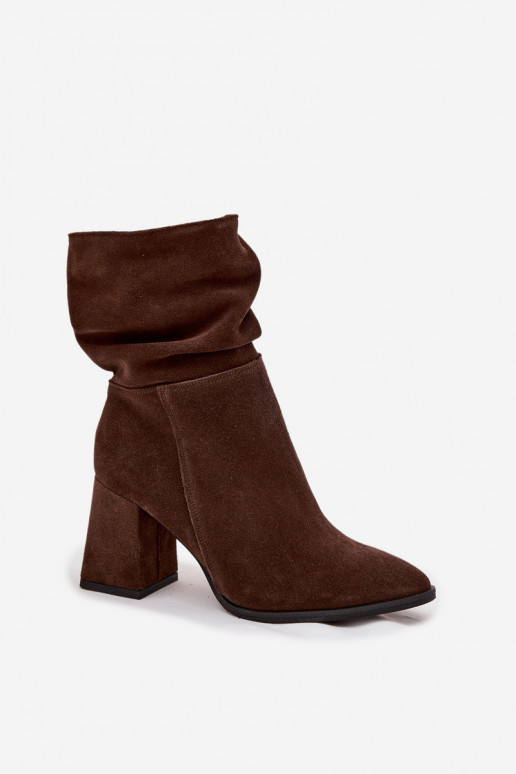 ČižmyZapnutéturalnego zo semišuu zahriať sa s podpätkami S volánikmi Zazoo 4216 CzekoladoIne ČižmyZapnutéturalnego zo semišuu zahriať sa s podpätkami S volánikmi Zazoo 4216 CzekoladoIne