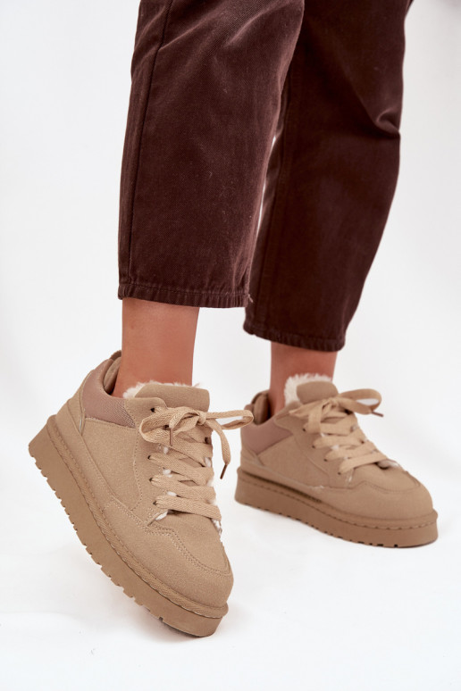 Tenisky model obuvi Dámske zahriať sa s kožušinou vo vnútri béžová Cyrissa Tenisky model obuvi Dámske zahriať sa s kožušinou vo vnútri béžová Cyrissa